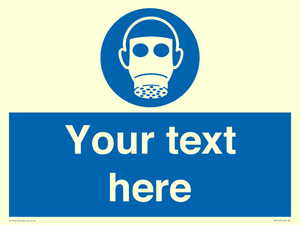 Custom Respirator Required Sign